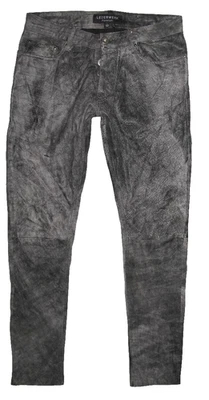 LEDERWERK FRANKFURT LEDERJEANS/Lederhose grau aus GLATTLEDER in Größe W32/L33 - Bild 1 von 4