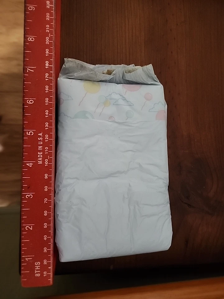 Paquete de 3 pañales vintage con respaldo de plástico tamaño mediano nuevo stock antiguo Foto 2 de 2