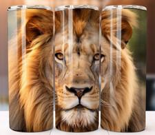 Lion King of the Jungle 20oz Tumbler 20oz Cup Mug Hot Cold Lid Straw