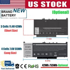   J60J5/7CJRC Battery For Dell Latitude E7270 E7470 7470 7270 MC34Y 242WD 21X15