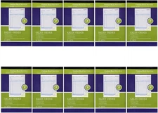 10 Pack Large Sales Order Book Receipt Invoice Duplicate Carbonless 10 