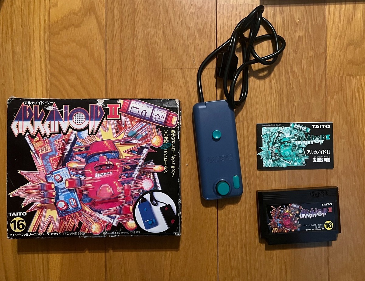 TAITO ARKANOID Ⅱ Arkanoid II Famicom with Dedicated Controller Pad Nintendo