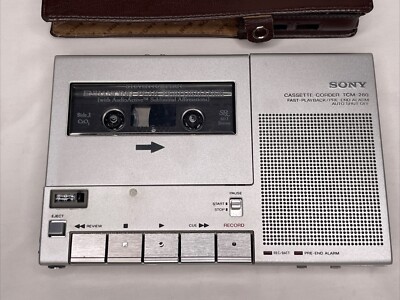 Sony TCM-280 Cassette-Corder With Leather Case and