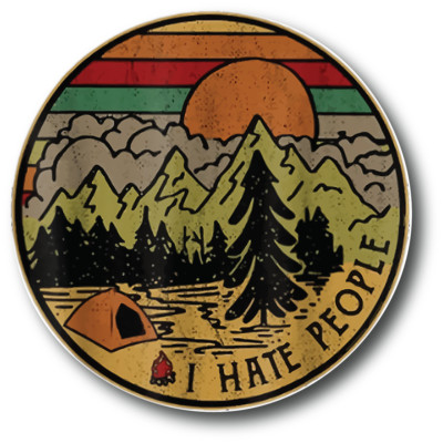 Love Camping I Hate People 4 IN Refrigerator Magnets Dishwasher, Camper |PM105