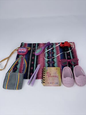 Battat OG Dolls Accessories - Camera,Towel,Tote Bag, Sunglasses, Sandals, Hair 