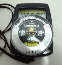 s580 Gossen Lunasix 3 Gray Ambient Light Meter Euro Luna-Pro S 