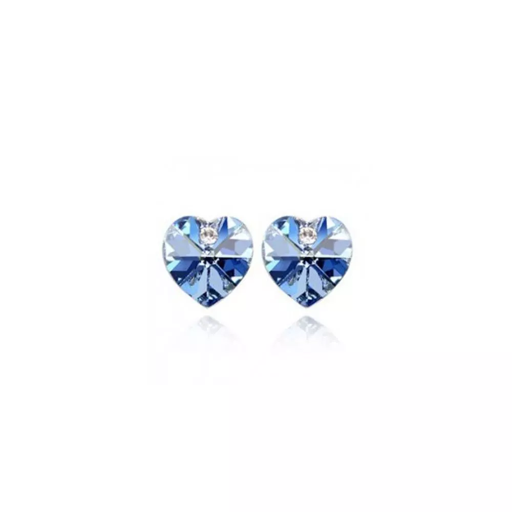 Austrian Crystal Stone Elements Light Blue Heart Shaped Jewellery