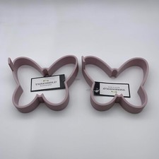 2 Threshold Silicone Pancake / Egg Molds with Handle  Butterflies Lot NEW