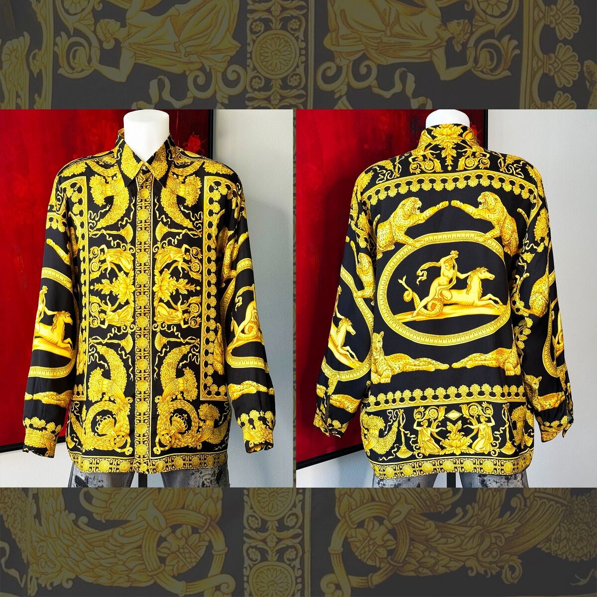 VERSACE CLASSIC V2 silk shirt Baroque Wild Signature with VERSACE CLASSIC V2 silk shirt Baroque Wild Signature with