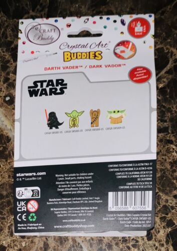 Star Wars Darth Vader Crystal Art Buddies Serie 1 Totalmente Nuevo Kit Disney - Imagen 3 de 4