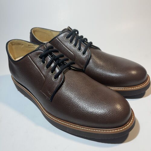 Zapatos de vestir cómodos para hombre Samuel Hubbard de cuero granulado marrón suela Vibram - Imagen 2 de 9