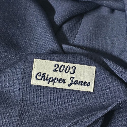 Atlanta Braves Chipper Jones #10 Mitchell & Ness Navy Red Pullover Jersey Men L - Picture 6 of 7