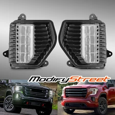 Fit 2019-2020 GMC Sierra 1500 Driving Front Fog Lights Bumper Lamps Pair