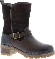 Adesso Womens ANNA Fur Lined Chocolate Leather Boots Shoes