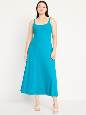 dress shops great falls mt Light Blue Cinched Waist Solid Fit & Flare Dress main image 0