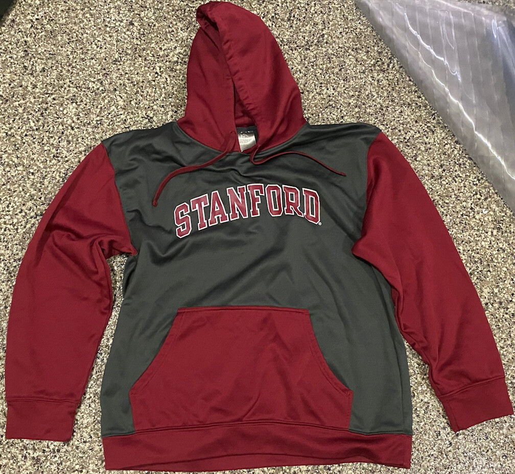 Stanford University Sweatshirt Hoodie 100% Polyester Mens Size - Main Image