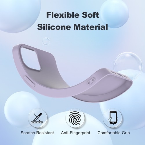For iPhone 15 Pro Max Plus Liquid Silicone Case Shockproof Cover/Tempered Glass - Picture 58 of 64