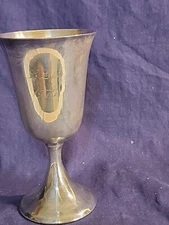 VINTAGE F.B.ROGERS TRADE MARK 1883 SILVER WINE GOBLET 6 1/4 INCH  ESTATE FIND