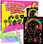 Art-Craft Scratch Paper for Girls: Rainbow Art Drawing Paper Party Supplies Set