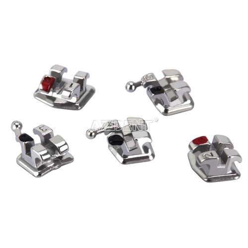 AZDENT Staffe Ortodontiche Dentali Apparecchi Monoblocco Mini Roth.022 Ganci 345 USA - Foto 4 di 14