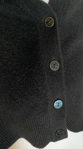 Cárdigan Suéter Old Navy Para Mujer Talla XL Alto Negro 4 Botones Mangas Largas Abullonadas - Imagen 6 de 8