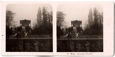 Österreich.Wien.Österreich.Wien.Stadtpark.Wiennfer.Foto.Stereoview.Stereo.1900.
