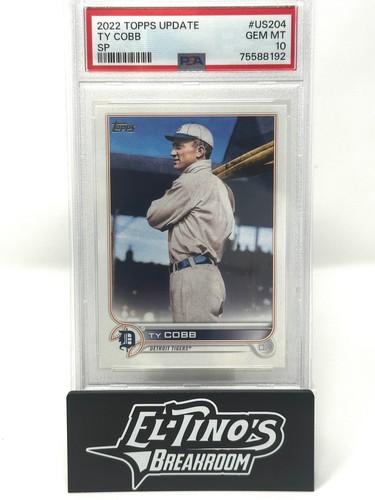 TY COBB 2022 Topps Update SP #US204 PSA 10 DETROIT TIGERS