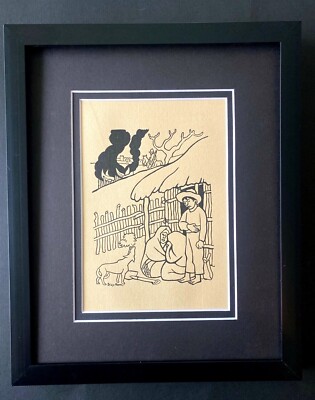 DIEGO RIVERA ORIGINAL 1931 SIGNED ON THE PLATE VINTAGE PRINT MATTED TO 8X10 