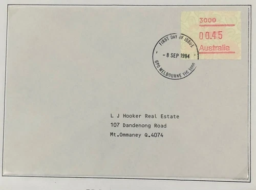 Australia 1994 - 45c Waratah Frama on FDC - 3000 PC (Addressed: L J Hooker RE)