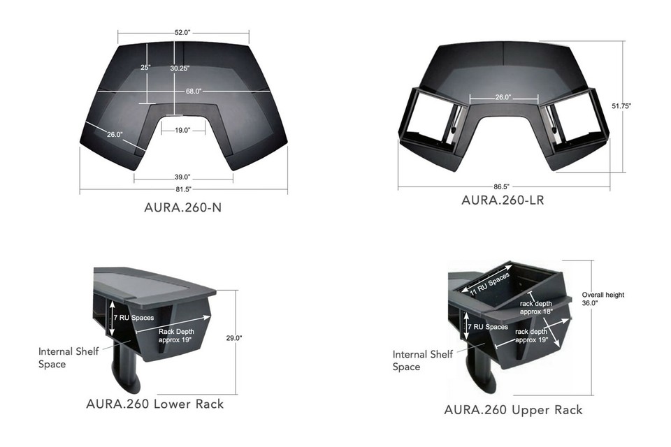 Argosy Aura 260 Personal Workstation Desk A260NBB Pro Audio LA