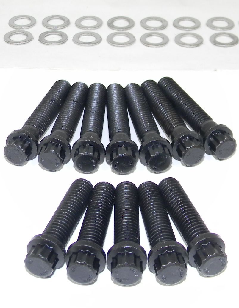 Oldsmobile 455 Edelbrock Air Gap #7551 12PT 170K PSI BL OX Intake Bolt Set NEW