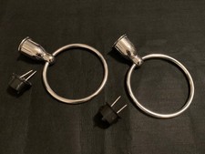 TWO CHROME TOWEL RINGS