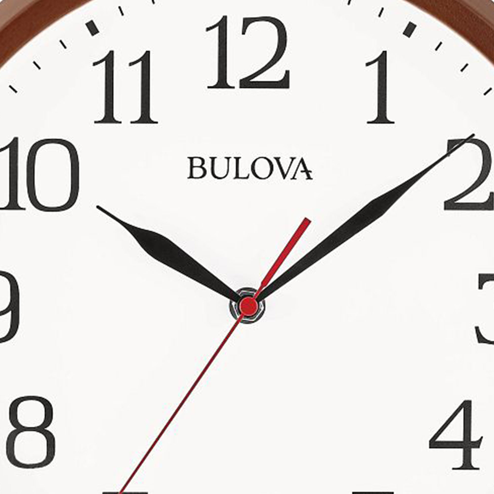 Bulova Clocks C4899 Clarity 12 In Diameter Analog Wall Clock, Warm