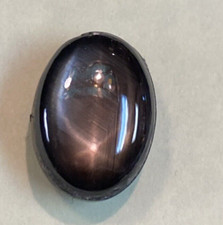 Natural Black Star Sapphire APPROX 14CT Oval Cabochon Shape Loose Gemstone CB5