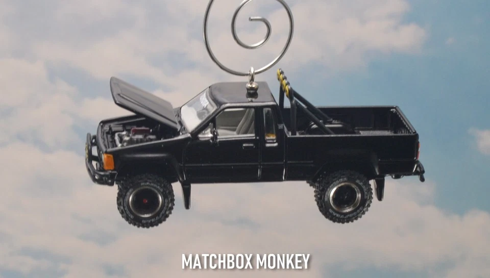 Back to the Future '85 Toyota SR5 4x4 Pickup Truck Custom Christmas Ornament - Image 4 of 4