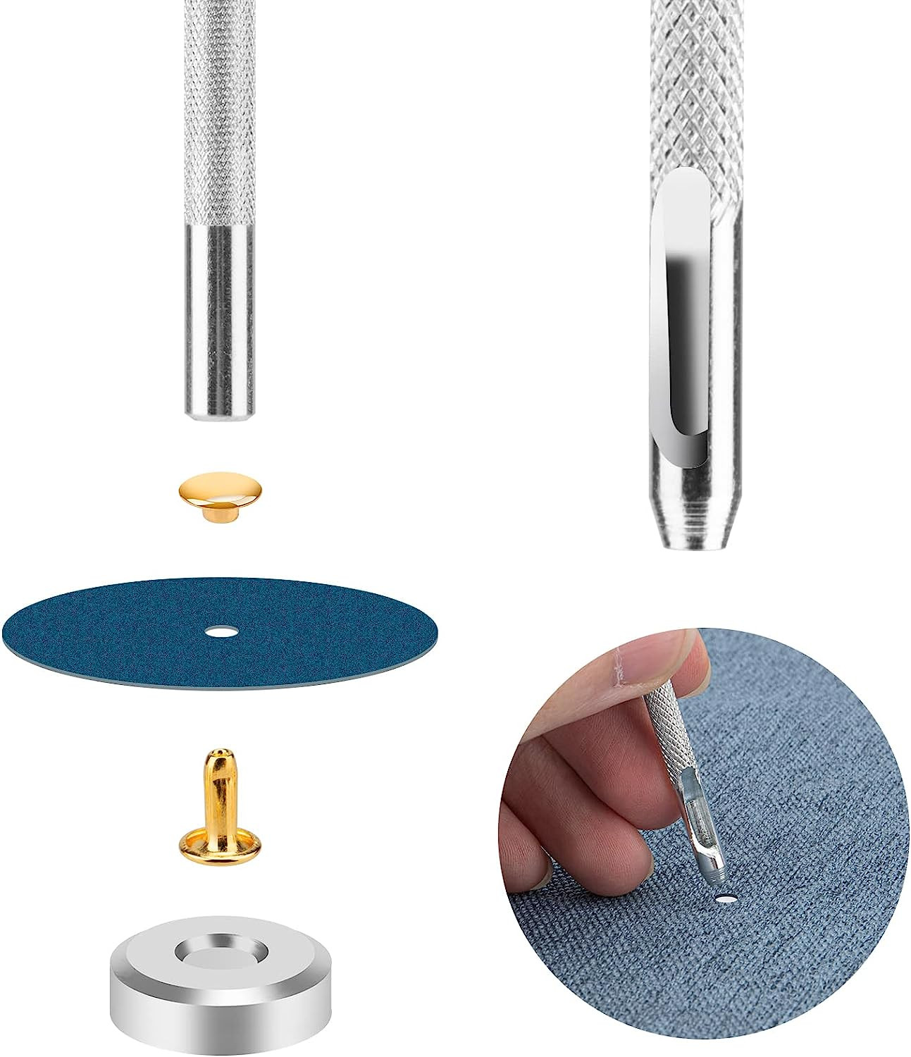 480 Sets Rivets for Leather, Leather Rivet Kit eNotary