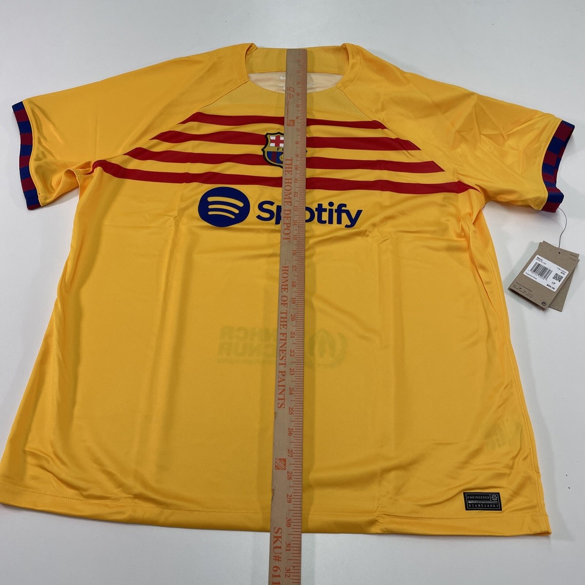 FCバルセロナ XL ジャージ Spotify New Nike Mens FC Barcelona Soccer Jersey Size 2XL Gold