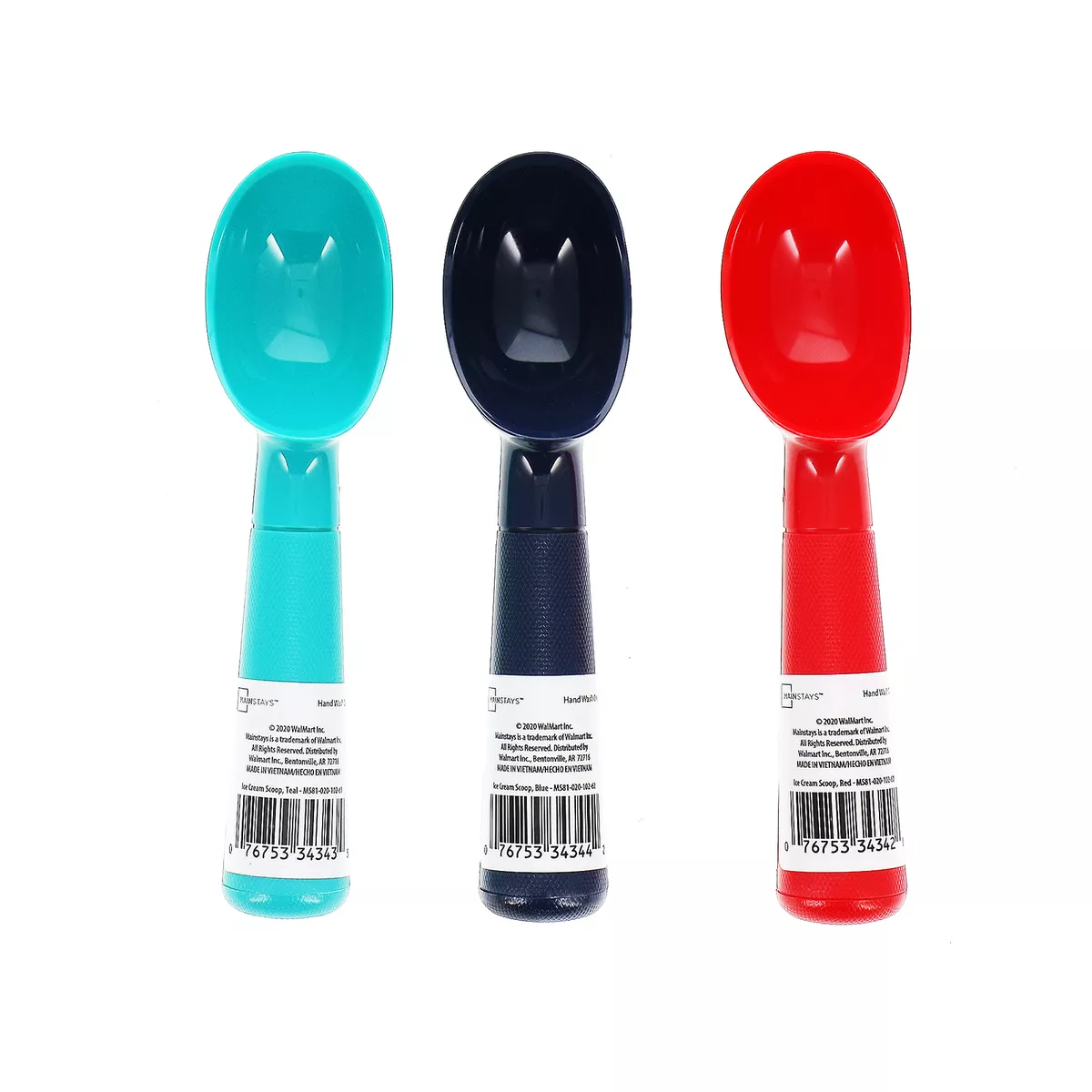 Mainstay Heavy Duty Plastic Ice Cream Scoop You Choose (Black, Teal, or Red)