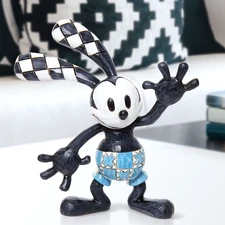ღ New JIM SHORE DISNEY Figurine OSWALD LUCKY RABBIT Classic Black White Bunny