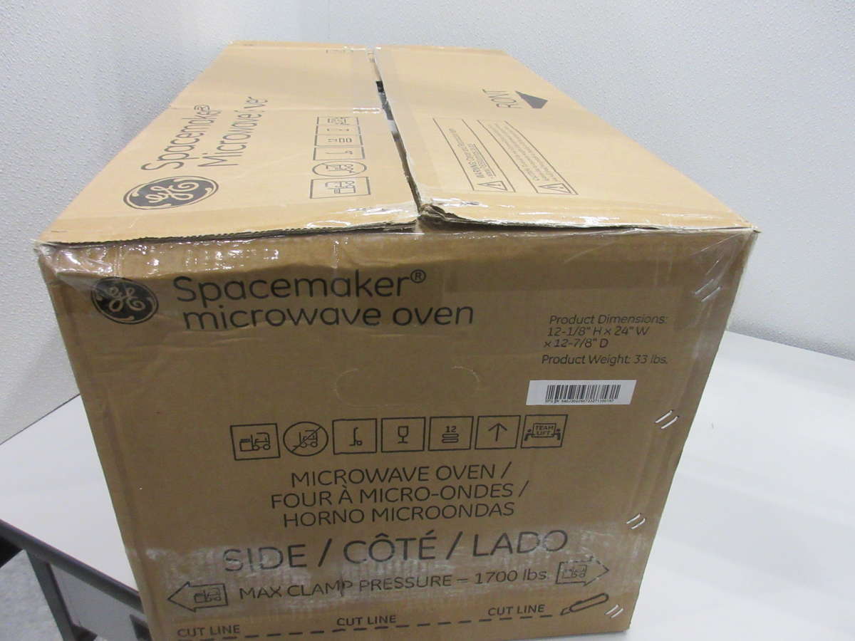 GE PEM31DFWW Profile 1.1 Cu. Ft. White Spacemaker Countertop Microwave 84691254362 eBay