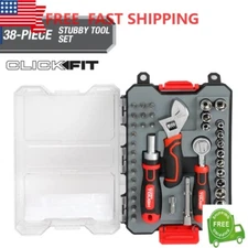 Hyper Tough 38-Piece Stubby Tool Set in Click Fit™ Case, 42031CF,US