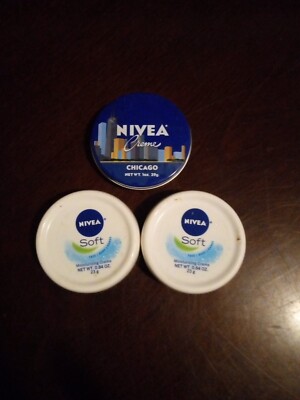 3 Pc Mixed Lot Nivea Creme 1 oz /Nivea Soft 0.84 oz (C9)