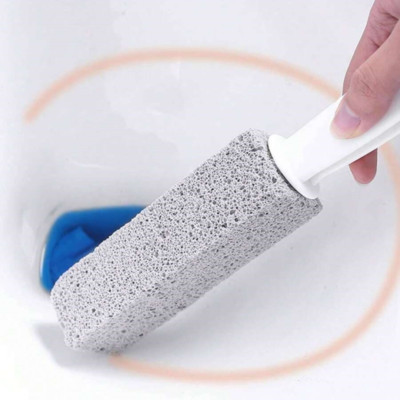 1pc Toilet Brush with Pumice Stone Base - Plastic Handle for Stain & Dirt Remove