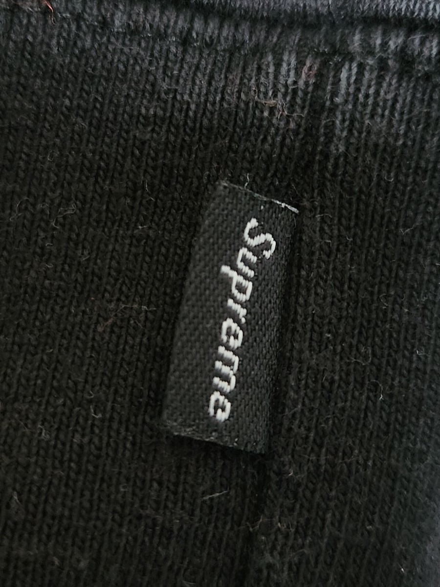 FW17 Supreme Zig Zag Stitch Panel crewneck Black size M
