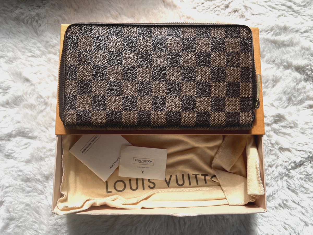 LOUIS VUITTON Zippy Organizer Monogram Canvas Wallet Brown