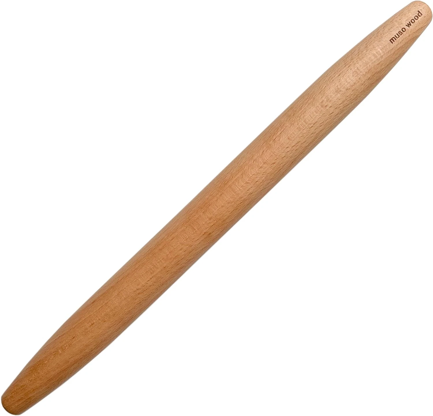 Muso Wood Wooden French Rolling Pin for Baking French 17.5"