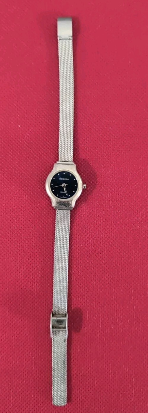 Vintage Adjustable Strap Women's Watch Mesh Silver Strap , Claremont