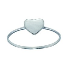 Sterling Silver Ladies Heart Ring
