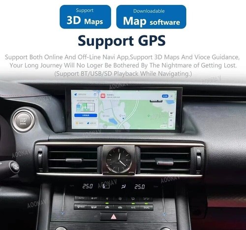 10.25" Android 8+64GB Car radio stereo Carplay GPS For 13-18 Lexus IS RC - Bild 17 von 23