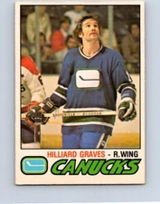 VINTAGE HOCKEY CARD O-PEE-CHEE 1977 VANCOUVER CANUCKS HILLIARD GRAVES  NO552
